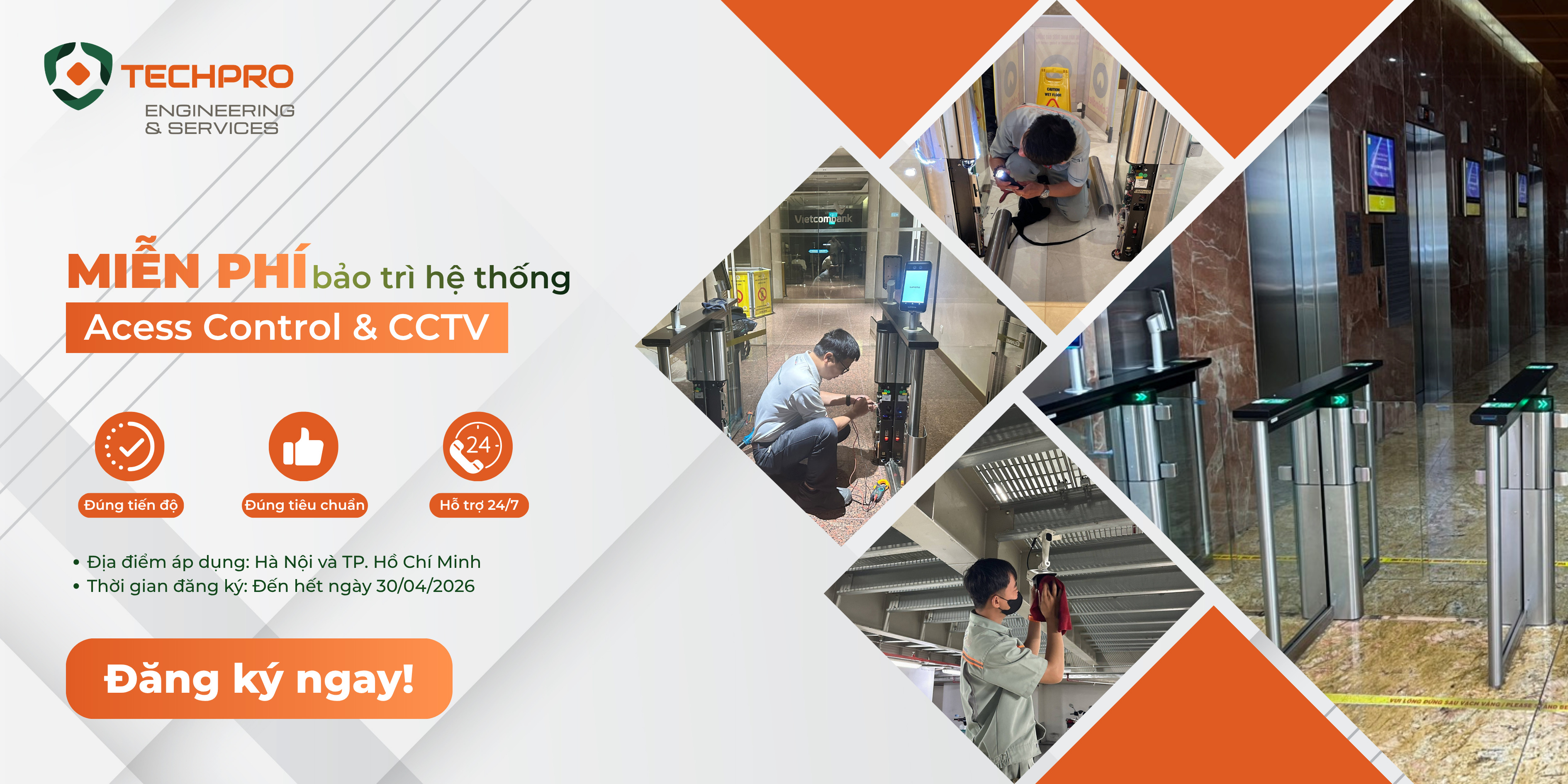 [ƯU ĐÃI ĐẶC BIỆT] TECHPRO Dành Tặng 25 Suất Bảo Trì Miễn Phí Hệ Thống Access Control & CCTV Cho Doanh Nghiệp