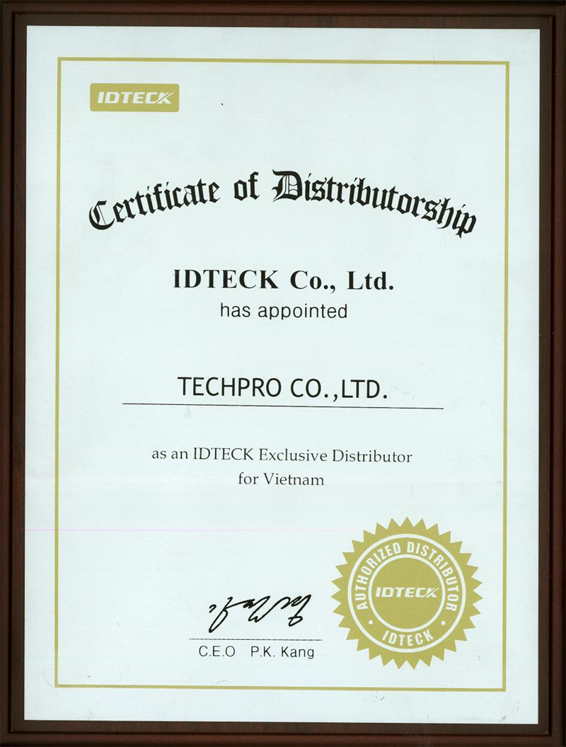 TECHPRO nhà phân phối độc quyền thiết bị IDTECK  tại Việt Nam
