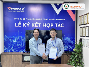 TECHPRO và VCONNEX ký kết thỏa thuận hợp tác phát triển sản phẩm, dịch vụ công nghệ thông tin ứng dụng trong ngành IoT