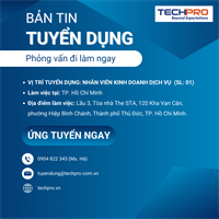 TECHPRO tuyển dụng vị trí Nhân viên kinh doanh dịch vụ (SL:01)