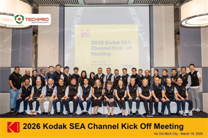 TECHPRO DPS đồng hành cùng Kodak tại SEA Kick Off Meeting 2026 – khám phá định hướng hợp tác và các giải pháp in lai ghép mới nhất cho thị trường Việt Nam