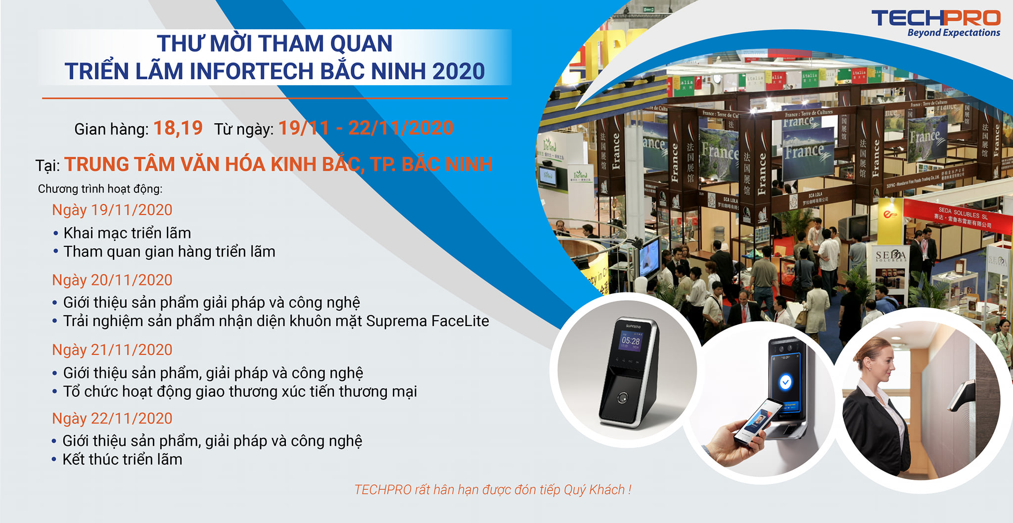 TECHPRO - Thư mời tham quan Triển lãm Công nghiệp điện tử, viễn thông, công nghệ thông tin - Infortech Bắc Ninh 2020