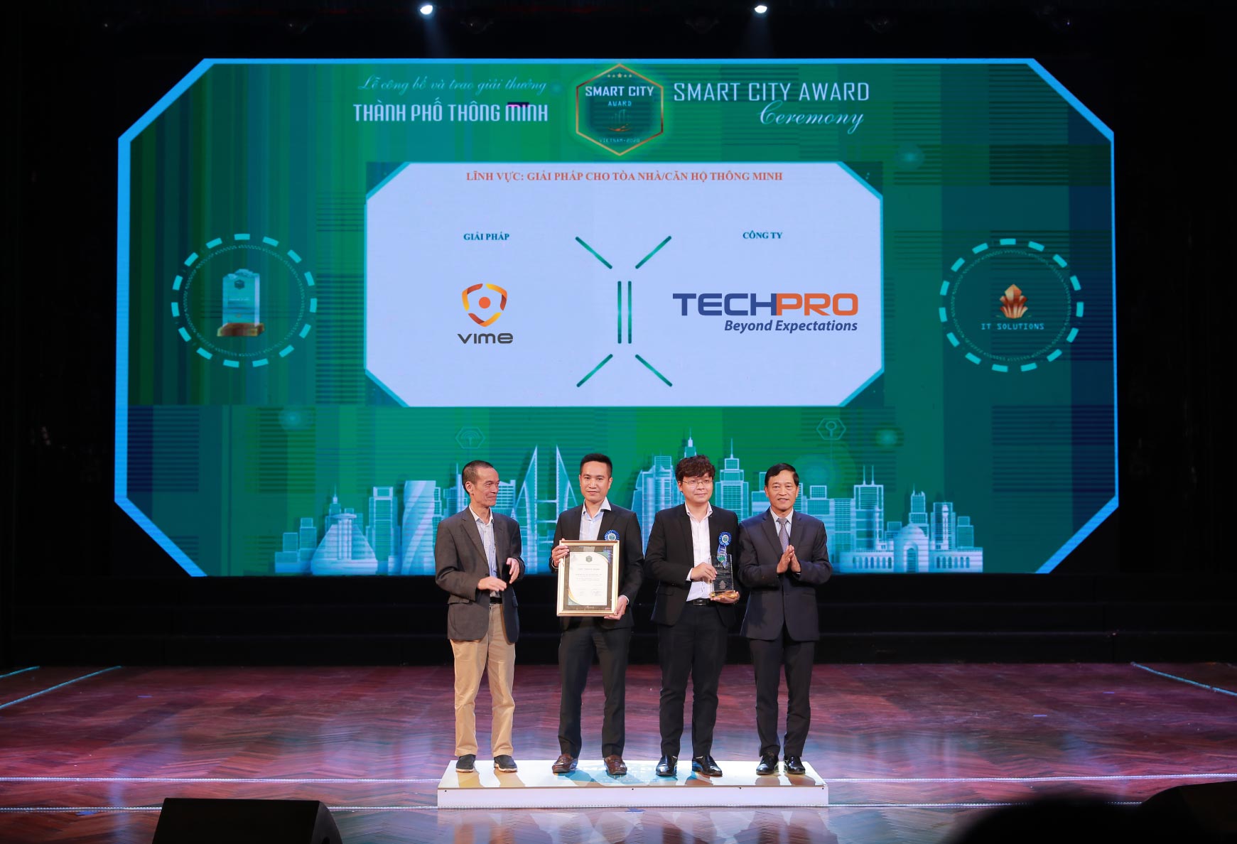 Giải pháp quản lý sảnh thông minh - VIME của TECHPRO nhận Giải thưởng thành phố thông minh Việt Nam - Vietnam Smartcity Award 2020