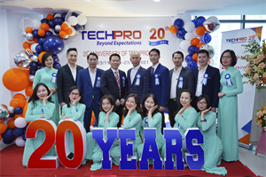 Các doanh nghiệp và đối tác chúc mừng TECHPRO nhân dịp Kỷ niệm 20 năm ngày thành lập.
