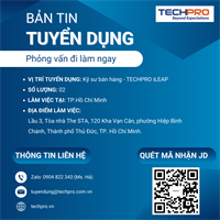 TECHPRO tuyển dụng kỹ sư bán hàng (SL:02)