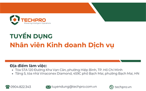 TECHPRO tuyển dụng vị trí Nhân viên Kinh doanh Dịch vụ