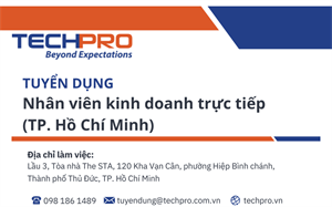 TECHPRO tuyển dụng Nhân viên Kinh doanh trực tiếp (TP. Hồ Chí Minh)
